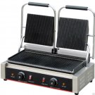 Commercial Stainless Steel Countertop Double Panini Sandwich Grill Press