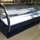 New 59" Curved Glass Stainless Steel Deli Cake Display Refrigerator Countertop