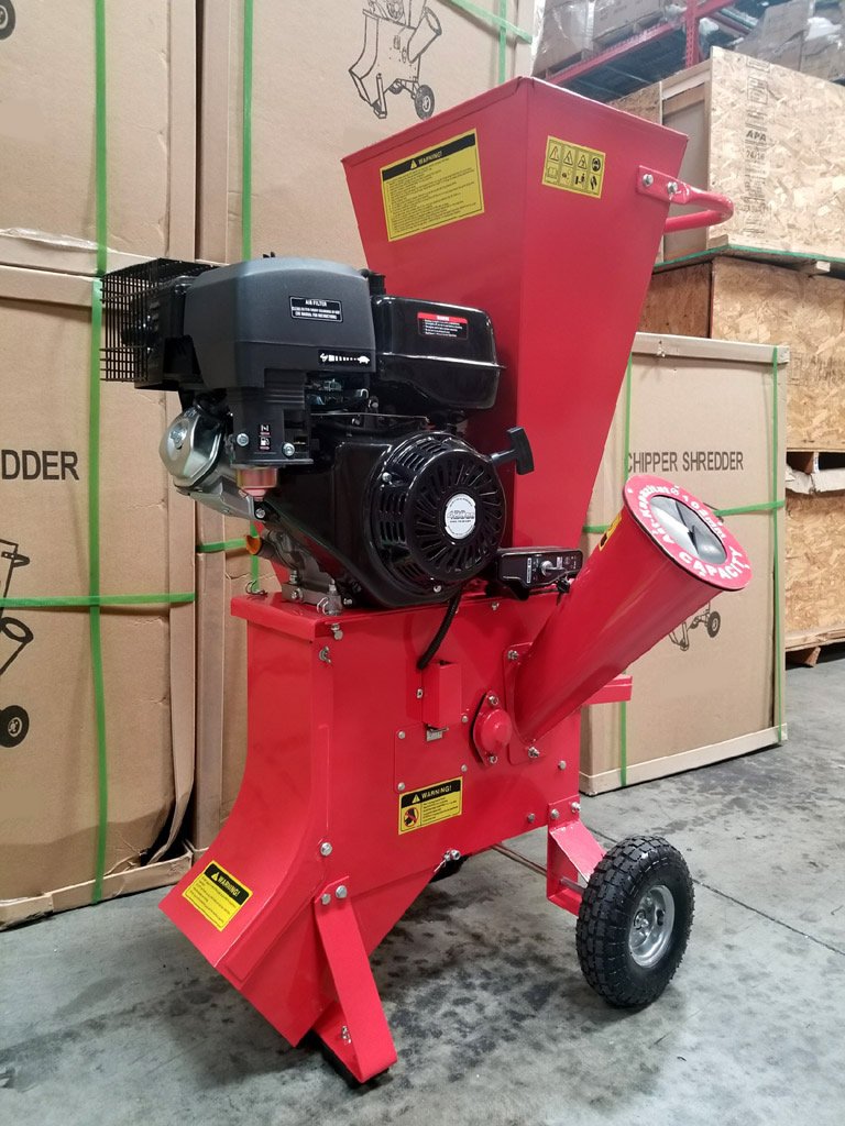 15HP 420CC Gas Powered Wood Chipper Shredder 4" Capacity w/ Mulch Bag