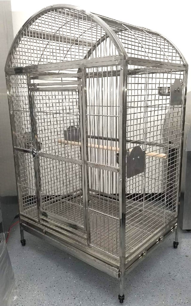XL Size Dome Top Style 304 Stainless Steel Bird Macaw Parrot Animal Cage