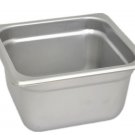 1/6 Size Standard Weight Anti-Jam Stainless Steel Steam Table / Hotel Pan - 4" Deep