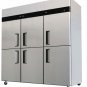 New Commercial Stainless Steel 6 Door Refrigerated Refrigerator / Freezer Combo