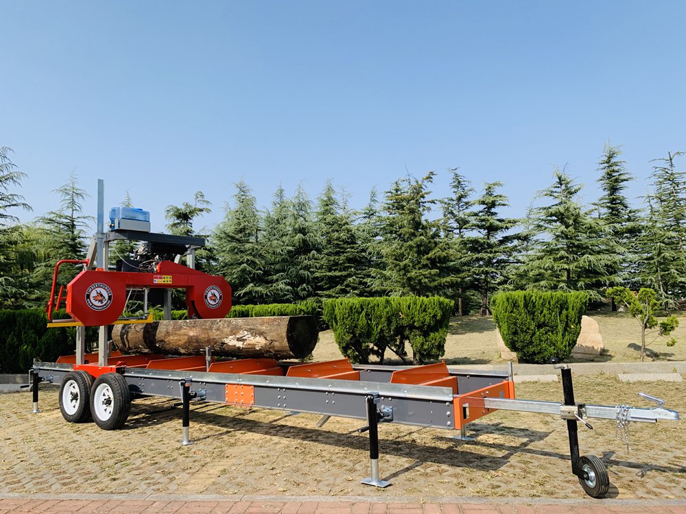 36" Capacity Portable Sawmill Upgraded Gas Honda GX690 22HP Engine  Band Saw CARBIDE WITH TRAILER
