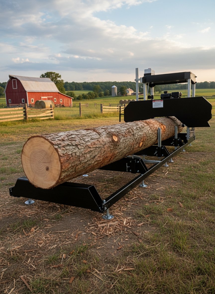 32" Capacity Portable Sawmill Upgraded Gas 14HP Kohler Engine Electric Start Band Saw FREE SHIPPING