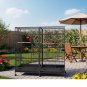 LARGE Double Macaw Parrot Cockatoo Bird Breeder Pet Cage w/ Divider Black Vein