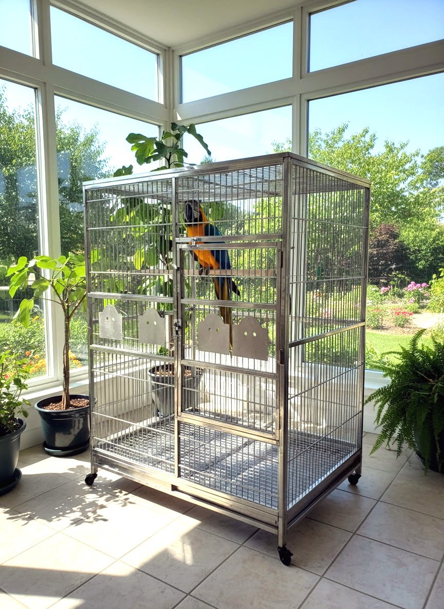 Extra Large 304 Stainless Steel Bird / Parrot Macaw Cage