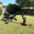 15HP 420CC Gas Powered Towable Backhoe Mini Excavator 8' Foot Reach 12" Bucket Free Shipping 15HP 420CC Gas Powered Towable Backhoe Mini Excavator 8' Foot Reach 12" Bucket Free Shipping