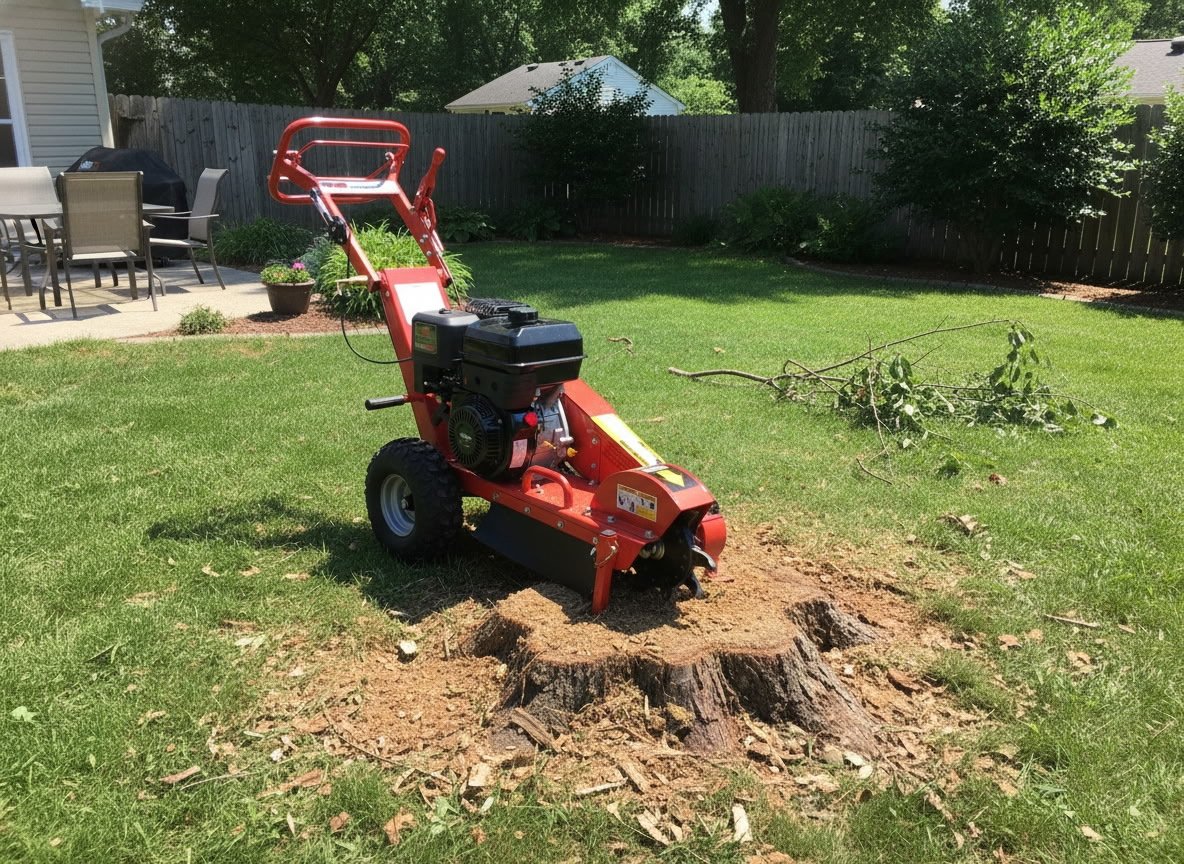 15HP Gas Powered Walk Behind Stump Grinder Wood Cutter