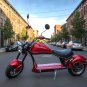 NEW 2000W Electric Wide Tire Scooter Chopper / Harley Design Motorcycle Bike 20AH Oxblood Red
