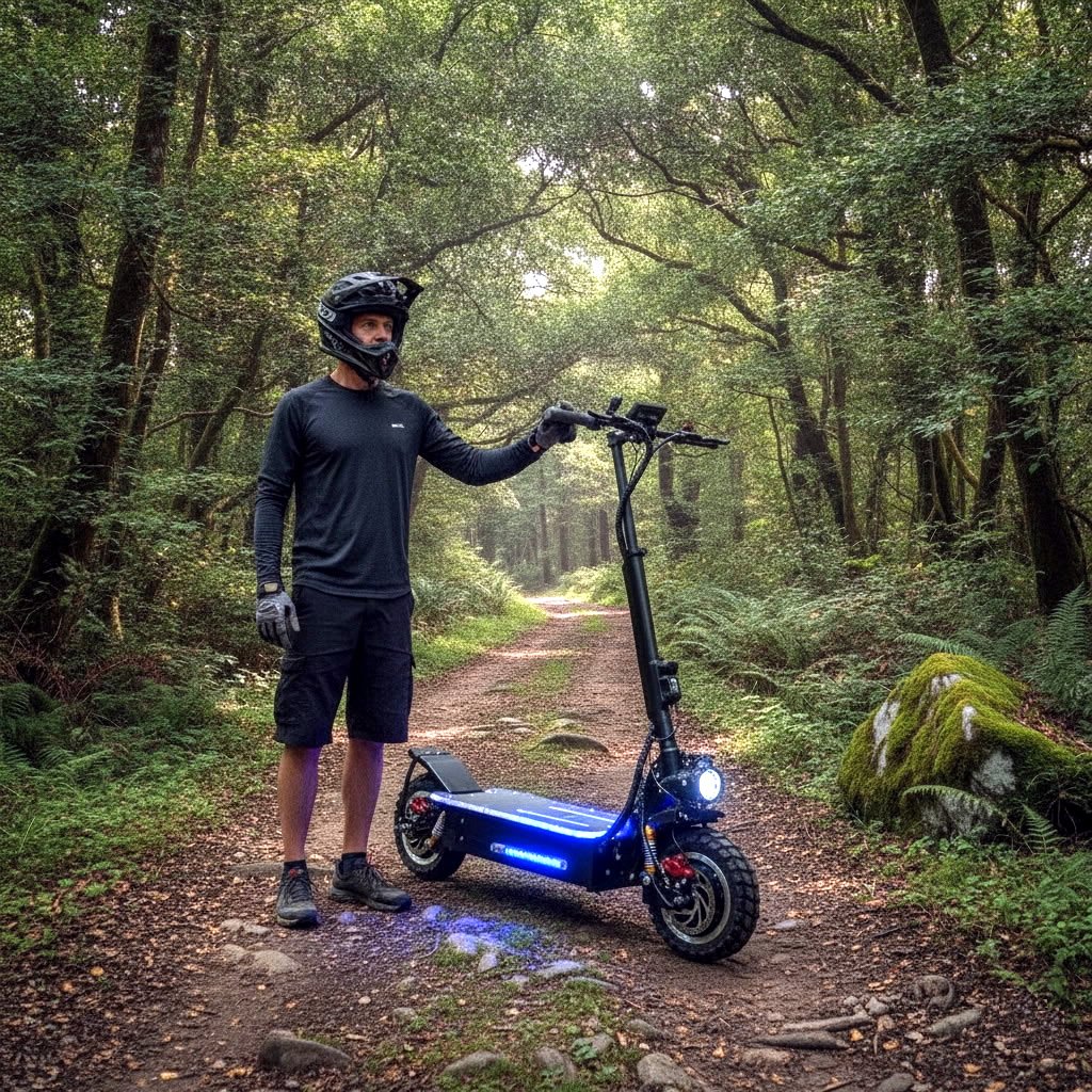 3200W Off Road Electric Kick Stunt Scooter Ultra High Speed 30AH Samsung Battery