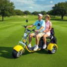 2000W Electric Trike Golf Cart Scooter Harley Style Canary Yellow CANARY YELLOW 2000W Electric Trike Golf Cart Scooter Harley Style Canary Yellow CANARY YELLOW