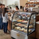 New Curved Glass 36" Refrigerated Cake Display Cooler Cold Bakery Pastry Case