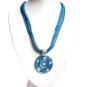Dark Blue Pendant Necklace