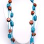 Blue and Brown Trendy Necklace