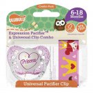 Princess Pacifier and Universal Clip Combo 6-18M