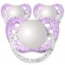 Set of 3 Personalized Pacifiers by Ulubulu, Glitter Purple, Girls