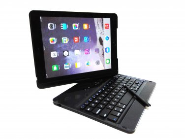 Rotatable Bluetooth Wireless Keyboard Case for iPad Air 1 & 2 with Built-in Stylus