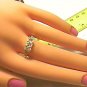 Solid 9k 375 yellow GOLD Ring 9.75 Natural white Sapphire wedding engagement