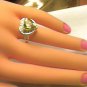 sterling silver yellow GOLD Ring 7 lemon Citrine Natural SOLITAIRE heart cut bol