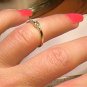 Solid 9k 375 yellow GOLD Ring 7 green-blue natural aquamarine aqua diamond estat
