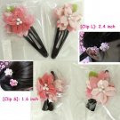 2pc Japanese Cherry Blossom Hair Clip Kawaii Pink Silk Flower Kyoto Kimono Japan