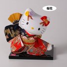 Sanrio Hello Kitty Japanese Kimono Doll Sensu Sakura Pottery Figure New In Box
