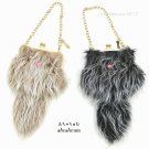 New! MUCHACHA AHCAHCUM 2013 Cat Faux Fur Gold Chain Bag Porch From Japan