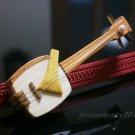 Japanese Sash Clip OBIDOME YOSEGI SHAMISEN Freshwater Pearl Kimono Made in Japan