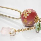 Japanese Hair Pin KANZASHI SAKURA Flower Petal Natural Akoya Pearl Kimono Japan