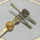 Japanese Hair Pin KANZASHI Shamisen Natural Best Gold Rutile Kimono Geisha Japan