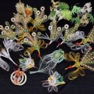 Lot of 15 MIZUHIKI Japanese Traditional Decoration Paper Art Crane Bamboo Plum