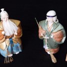 Japanese Wooden Dolls Okina Ona Takasago Kimekomi Kasuga Kimono Japan With Box