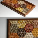 Japanese Yosegi Natural Wooden Tray 9.4" Made in Japan New In Box
