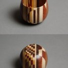 Japanese Sake Cup Guinomi Yosegi Wood Aphananthe-aspera Made in Hakone Japan #2