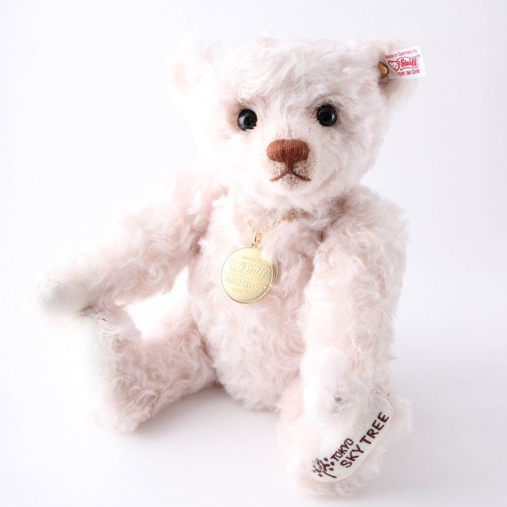STEIFF TEDDY BEAR TOKYO SKYTREE Orijinal Memorial Ver. Stuffed Plush Doll White