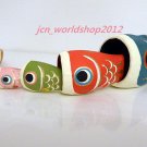KOINOBORI Washi Decorations Japanese Paper Carp Ornament Nest of 5 pcs Japan