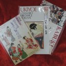 Set of 3 Japanese Art Postcard Ukiyoe Kabuki UTAMARO HIROSHIGE HOKUSAI Edo Japan