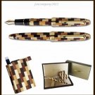 SAILOR Fountain Pen Yosegi Wood With 1 Ink Cartridg and Case Made in Japan