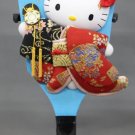 Sanrio Hello Kitty Hagoita Kimono Doll Wooden Battledore Blue Sakura New In Box