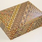 Japanese YOSEGI Box Large 10" Koyosegi Natural Wood Accessory Case Made in Japan