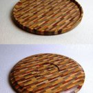 Japanese Yosegi Natural Wooden Tray 10.8" Aphananthe-aspera Made in Hakone Japan