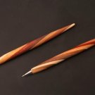 Set of 2 Japanese YOSEGI Natural Wood Ball Point Pen ZEBRA Black Made in Japan