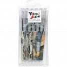 Lot of 6 SAILOR Ballpoint Pen Ukiyoe Utamaro Sharaku 0.7 OiL Base Black Japan #2