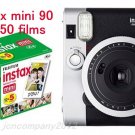 New Fujifilm Instax Mini 90 Neo Classic Instant Film Camera Black with 50 Films