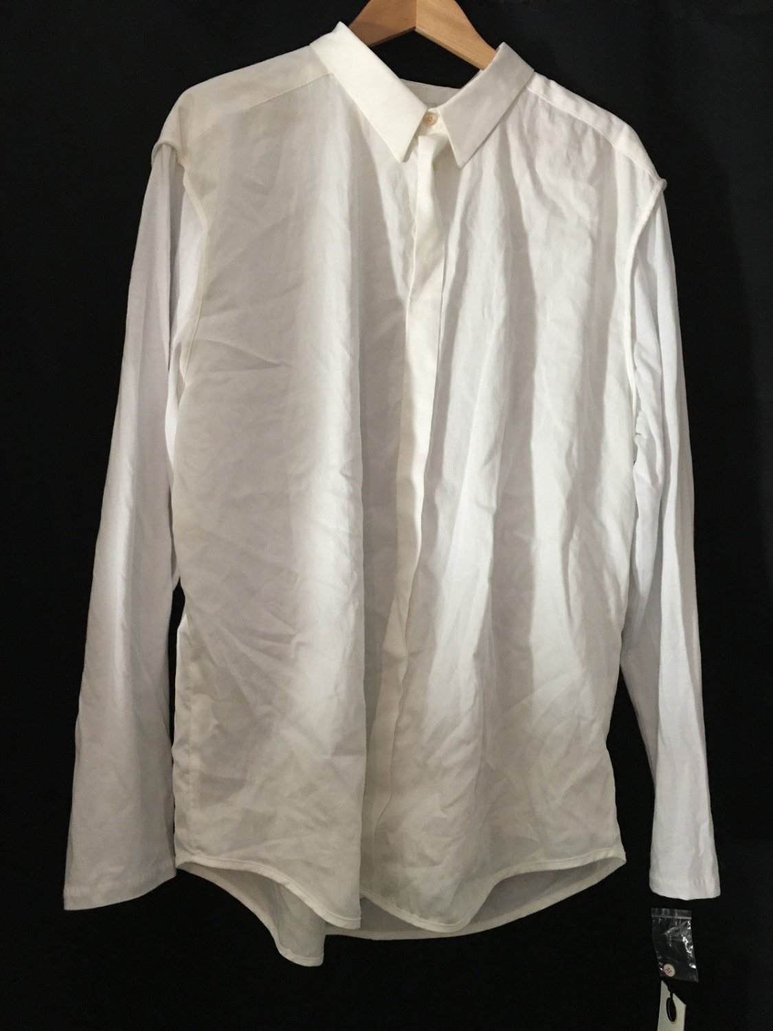 new Phillip Lim 3.1 target Mens Mixed Media Button Down White XL long ...