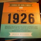 Songs of our time song hits of 1926 Marlene Fingerle DECCA Richard Album No 1926