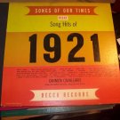 Songs of our time song hits of 1921 Carmen Cavallaro DECCA Record Album No 1921