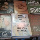6 Irving Stone Historical Fiction Hardbacks