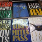 6 Leon Uris Historical Fiction Hardbacks