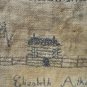 Antique New England school sampler needle work dated 1720